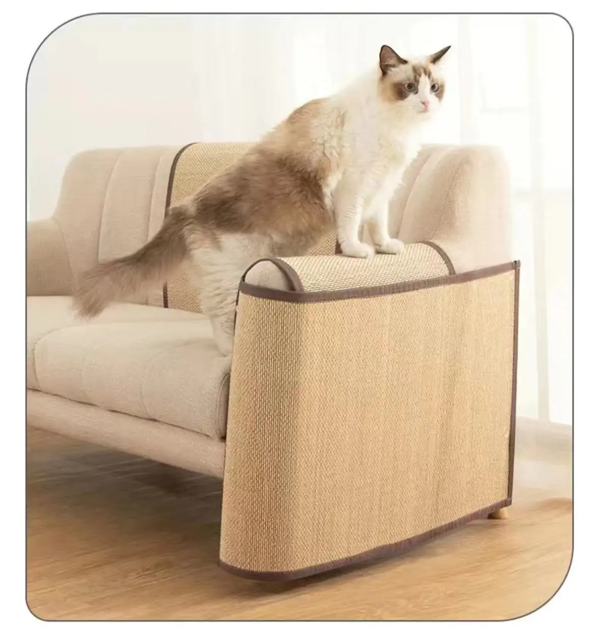 Bambus Hanf Seil Katze Scratch Board geeignet für Sofa Ecke Tisch Bein griff verschleiß fest