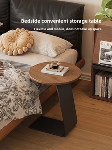 Raf ile katı ahşap Modern ortaçağ tarzı sehpa ve oturma odası ve balkon için mermer masa lüks ev mobilyası - Product Image 4