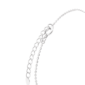 Soft Curved OK Link White Pt950 Tiny Wrist Cord For Teen Girls Daily Minimal <b>Stack</b> Gloss Platinum Wrist Trinket - Product Image 3