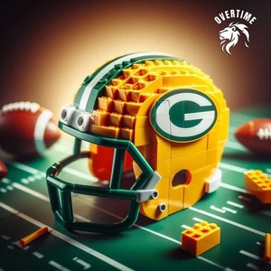 Set de Bloques de Construcción de Plástico para Casco de Fútbol Americano Personalizado de la Serie Coleccionista, para Exhibición Deportiva o Regalo - Product Image 1