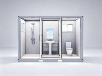 Module de salle de bain intégré tout-en-un, douche et toilettes, pour maison conteneur, camp, chantier de construction
