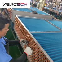 Bobine de condenseur en tube de cuivre haute pression avec ailettes bleues pour usine de glace en blocs et système de réfrigération pour la pêche