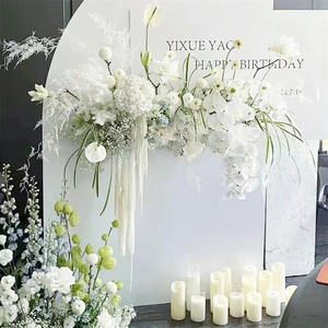 YOPIN-7660 Blanc Série Réaliste Simulation De Mariage Arrangement Floral Ivoire Blanc Rose Pivoine Fleurs Artificielles En Gros - Product Image 2