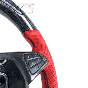 Volant intérieur de voiture en fibre de carbone LED en cuir personnalisé pour <span class=keywords><strong>Mercedes</strong></span>-benz GLC GLE450 C63 C450 E63 W204 W205 W213 - Product Image 4
