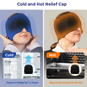 Venta al por mayor de fábrica, envoltura de cabeza de hielo personalizada, terapia de frío, Gel para aliviar el dolor de cabeza, <span class=keywords><strong>gorra</strong></span> de hielo, <span class=keywords><strong>gorra</strong></span> de hielo para aliviar la migraña - Product Image 6