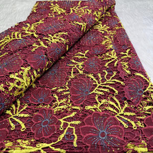 Guipure <span class=keywords><strong>Cordon</strong></span> Dentelle Broderie Dentelle Pierres Textile Soluble Dans L'eau Dentelle Française Tissu - Product Image 6