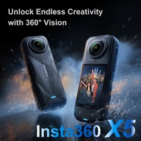 Caméra d'action vidéo 360° Insta360 X5 Motorcycle Multiview Bundle 8K 60FPS