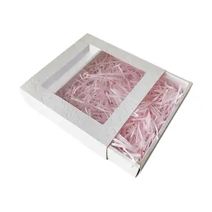 창문이있는 흰색 판지 서랍 상자 보석 사탕 포장 파티 호의 상자에 대한 수제 비누 용기 서랍 선물 포장
