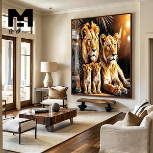 Pósteres Decorativos para el Hogar, Lienzo con Diseño <span class=keywords><strong>de</strong></span> León, Arte Moderno para Pared, Impresión en Lienzo <span class=keywords><strong>de</strong></span> Animales, Cuadro con Marco para Sala <span class=keywords><strong>de</strong></span> Estar - Product Image 5