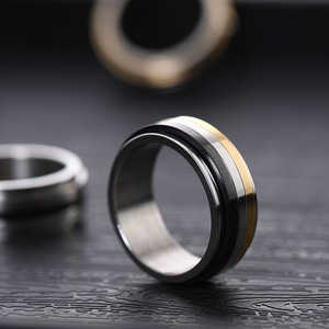 도매 Anillos 드 Acero Inoxediby 알 시장 힙합 고딕 펑크 3 색 혼합 회전 스테인레스 스틸 반지 남성용 - Product Image 5