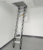 Escalier escamotable pour grenier, escalier escamotable intérieur, échelle pliante et extensible entièrement automatique, échelle dissimulée pour la maison