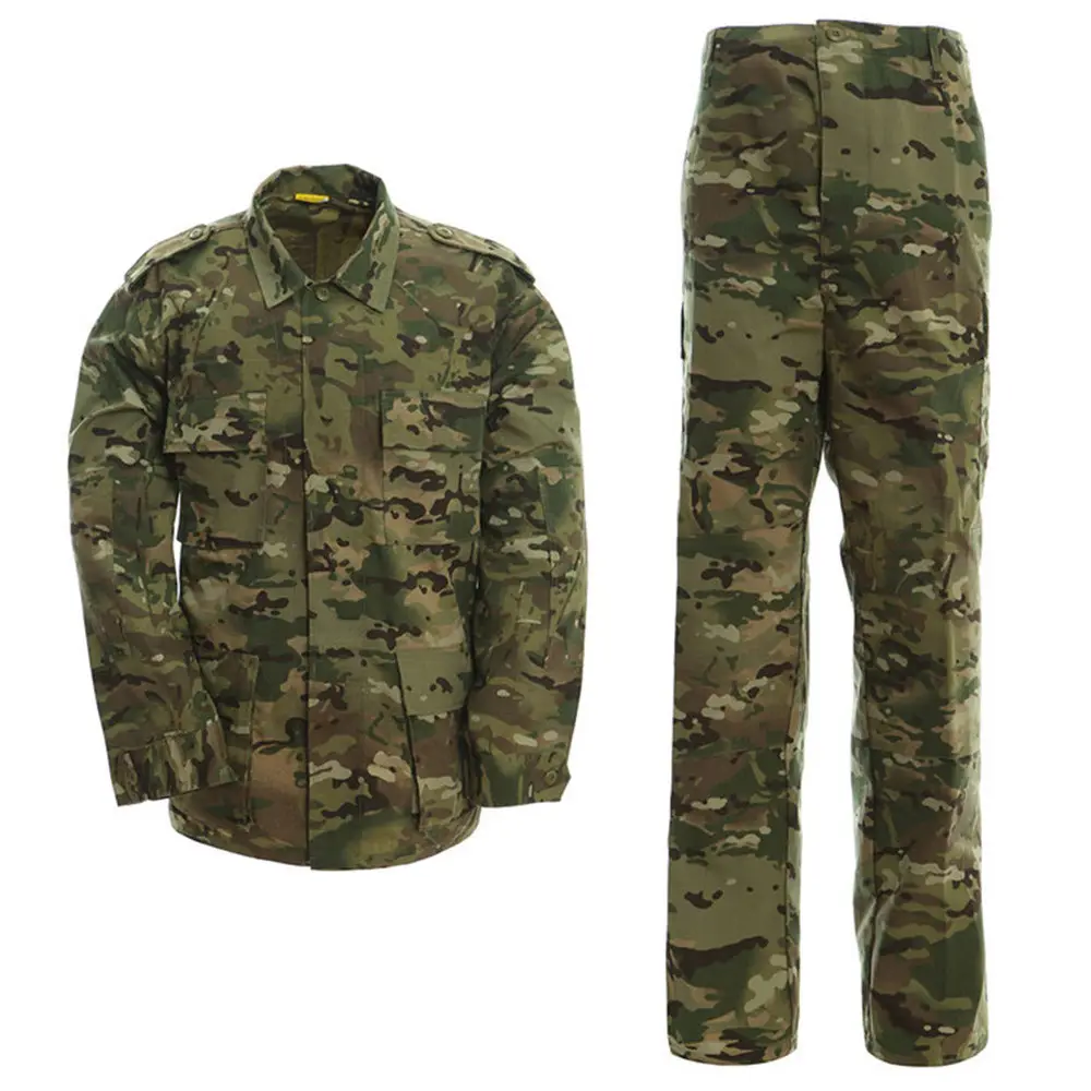 Ropa Popular en Amazon, pantalones Cargo, camisas para hombre, traje táctico de combate, guardia de seguridad, BDU, uniforme de camuflaje, vestido Unisex