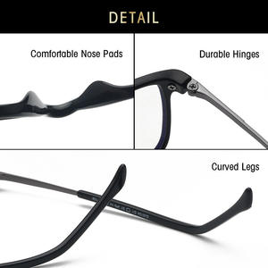 Gryf Jack Monturas de gafas rectangulares con montura completa de TR90, protección contra luz azul para hombres y mujeres, modelo 5134 - Product Image 3