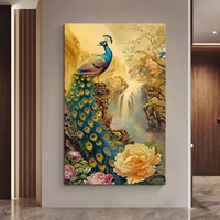 Peinture sur toile de grande taille moderne pour la décoration de la véranda, peinture en porcelaine de cristal, art mural, décoration de la maison, art mural