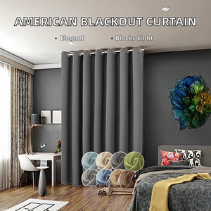 <span class=keywords><strong>ZUCCHI</strong></span> Rideau occultant à œillets 100% Polyester, style américain, prêt à poser, économique, pour chambre, salon, hôtel, vente en gros - Product Image 2