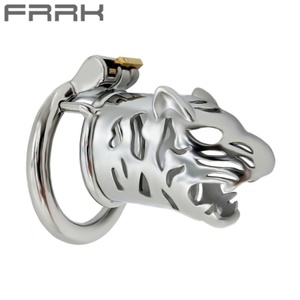 FRRK Jaula de Castidad Masculina de Acero Inoxidable, Dispositivo de Castidad SM, Candado para Pene, Herramientas Sexuales, Candado de Castidad para Hombres - Product Image 2