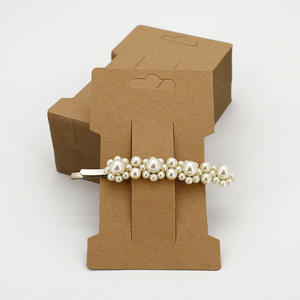 A1 özel Logo kraft el işi kağıdı küpe kolye takı ekran kartları yüzük ve bilezikler takı ambalaj ve depolama için - Product Image 2