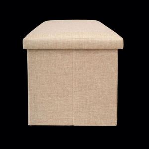 Modern Stool Living Room Furniture <b>Storage</b> Box Fabric Stainless Steel Bamboo Highest Quality Sample Available Stools Counter - Product Image 2