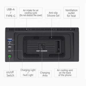 Caricatore wireless per auto da 15W per <span class=keywords><strong>BMW</strong></span> X5 F15 X6 F16 2014 2015 2016 2017 2018, supporto di ricarica per telefono, finitura interna. - Product Image 4