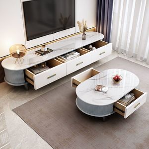 <span class=keywords><strong>Table</strong></span> Basse d'<span class=keywords><strong>Angle</strong></span> Design Moderne pour <span class=keywords><strong>Bureau</strong></span> à Domicile avec Support TV Bon Marché, Ensembles <span class=keywords><strong>de</strong></span> Tables Basses Grises Modernes Personnalisées en Gros à Vendre - Product Image 4