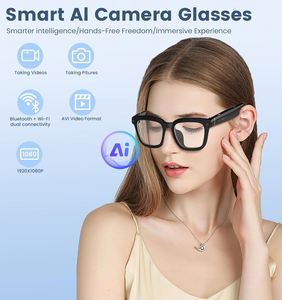 Lunettes intelligentes IA 1080P HD avec caméra Bluetooth, enregistrement vidéo, commande vocale, pour le sport et les activités de plein air - Product Image 2