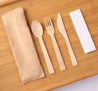 Lot de 100 couverts portables en bambou écologiques de 170 mm – Couteaux, cuillères et vaisselle biodégradables en bois naturel pour voyage moderne