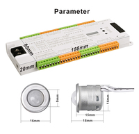 Contrôleur intelligent à capteur de présence humaine pour éclairage d'escalier - Lumière LED cascade pour escalier à 32 marches avec éclairage progressif 1002