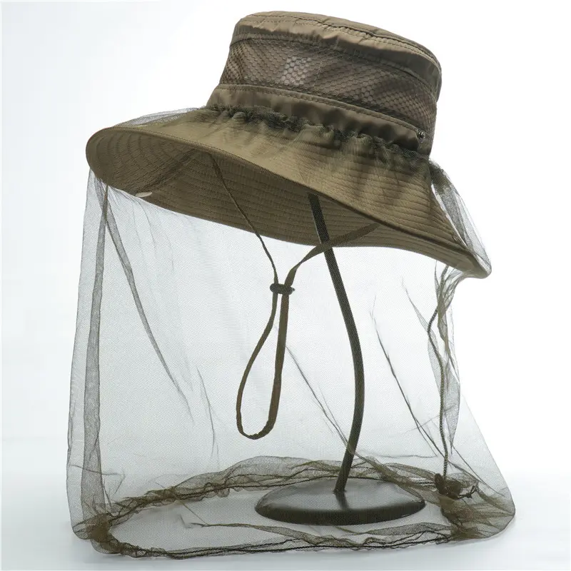 Anti-mosquito Net Mesh Cap Hat High Quality Beekeeper Hat Popular Camouflage Beekeeper Hat