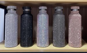 Offre Spéciale Sports de plein air Double paroi Thermos Voyage Diamant Strass Cristal Bouteille d'eau avec logo personnalisé - Product Image 3
