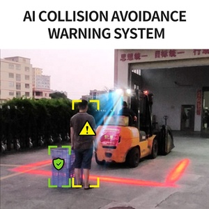 Feu de signalisation de sécurité bleu avec détection de piétons par IA et système de détection de proximité pour camions anti-collision - Product Image 2