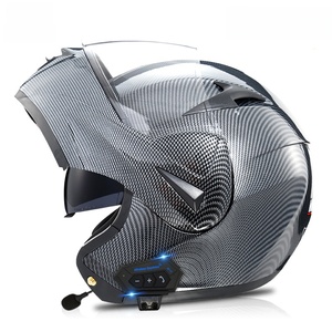 Casque de moto électrique à double visière, casque ouvert Bluetooth, casque de course moto, conforme aux normes 3C ECE06 - Product Image 1