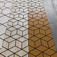 Panneau acoustique à lamelles Akupanel 2400*600mm en MDF avec placage noyer naturel, réduction de l'écho pour salle de réunion - Vente en gros