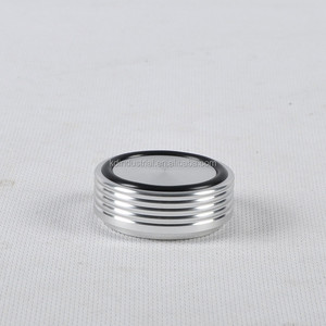 Pieds d'amplificateur en aluminium CNC 44x17mm, isolation anti-vibration HiFi <span class=keywords><strong>pour</strong></span> amplificateur à tubes, haut-parleur, lecteur CD avec anneau en silicone - Product Image 3
