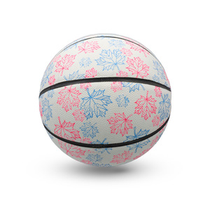 Ballon de basketball en cuir PU résistant à l'usure avec logo en caoutchouc imprimé sur mesure, tailles 3, 4, 5, 7, pour l'entraînement des étudiants, vente en gros - Product Image 1