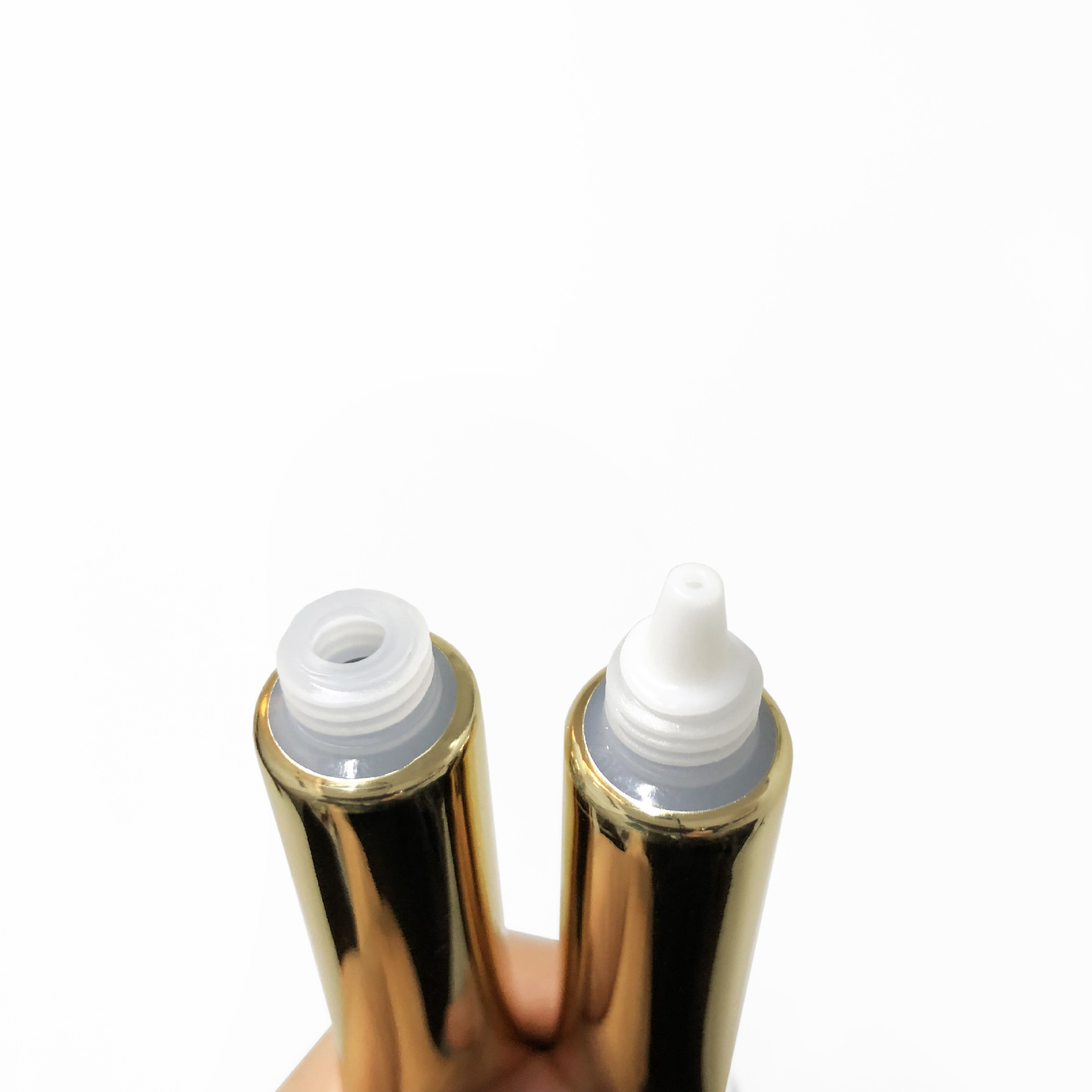 10ml 20ml Bright Gold Full Bro<i></i>nzing Cosmetic Tubes Packing Aluminum Plastic Material Tube Packaging