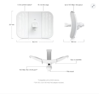 Ubiquiti LBE-M5-23 AirMAX LiteBeam M5 5GHz 23dBi Pont CPE sans fil extérieur