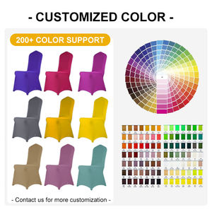 Housses de chaise à louer Housse de chaise élastique facile à installer Housses de chaise extensibles en spandex noir pour mariage, dîner et événement - Product Image 2