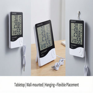 เครื่องบันทึกข้อมูลอุณหภูมิและความชื้นในอาคาร ไฮโกรมิเตอร์ในอาคาร เครื่องวัดความชื้นแบบไร้สาย สำหรับการเกษตร - Product Image 2