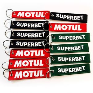 Logo Double-Sided Embroidered With Promotional Gift Spray <b>Label</b> Customized Keychain - Product Image 4