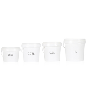 マットホワイトHDPEバケットハンドル付き0.5-1Lドライフード収納 & 工業製品包装用 - Product Image 3