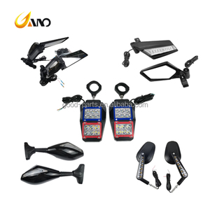 WANOU Universal motocicleta <span class=keywords><strong>plegable</strong></span> hoja espejo <span class=keywords><strong>retrovisor</strong></span> ABS aleación de aluminio espejo lateral - Product Image 5