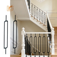 Nouveauté : Balustres et meneaux en acier métallique de haute qualité, courbés, rectangulaires et ovales, pour escaliers intérieurs, balcons et décorations.