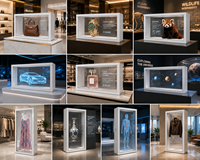 Écran tactile transparent pour affichage numérique, vitrine publicitaire LCD intérieure 32 pouces, affichage publicitaire 1920x1080 HD, kiosque intelligent