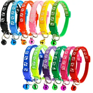 Wholesale Manufacturer Adjustable Soft High Quality Nylon Luxury Custom Pet Dog Collar For Dog With Bell Dog Collar