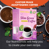 Thé minceur au café vert et poudre de champignons pour une perte de poids maximale, soutien immunitaire et santé digestive – Personnalisé, OEM/ODM uniquement