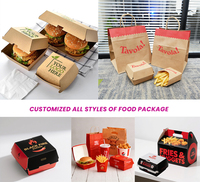 Boîte à compartiments pour mini-smash burger à emporter écologique personnalisée avec gobelet à sauce, emballage pour poulet frit, emballage pour frites, emballage pour restauration rapide