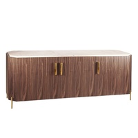 Buffet de luxe nordique, mobilier en bois, forme carrée et brune, meubles avec tiroirs pour salon, vente en gros,