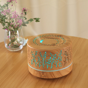 Diffuseur d'arômes en forme d'épi de blé 500 ml, humidificateur à grain de bois avec lumière LED, écologique, pour usage domestique - Product Image 5