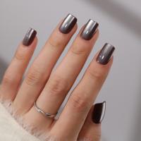 Faux ongles minimalistes de style coréen à couverture complète, ongles artificiels naturels et biologiques, emballage personnalisé