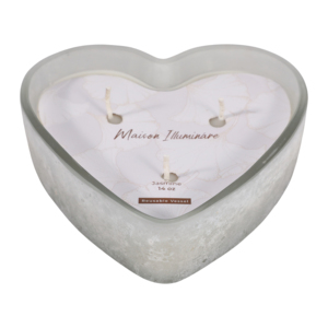 Candela a Forma di Cuore Maison Illuminare, Profumo di Gelsomino, 14 Oz, Contenitore Riutilizzabile - Product Image 1